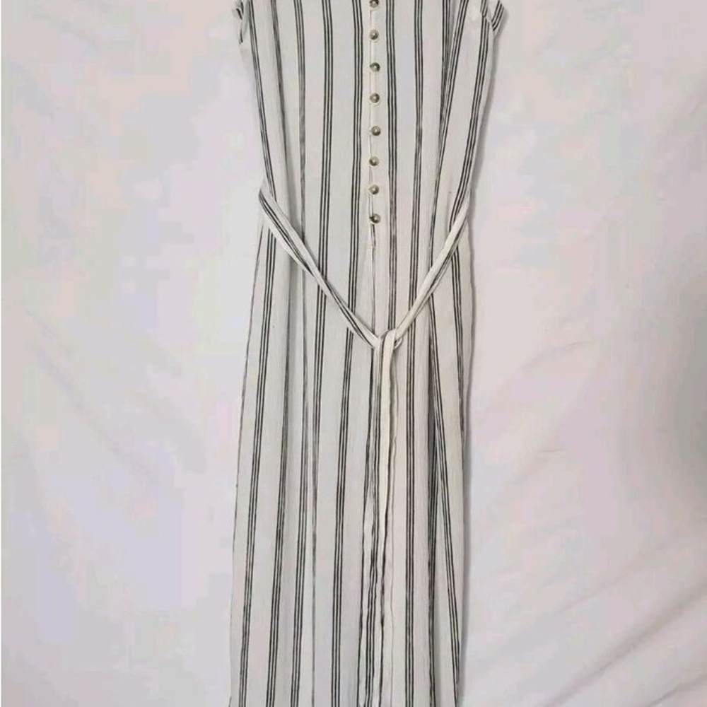 AEO Striped Black and White Jumpsuit
